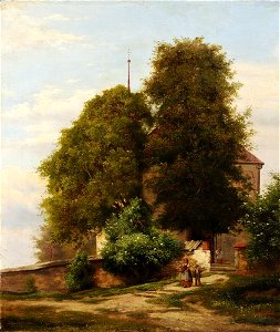 Leopold Stephan (1826-1890) - Cestou z kostela
