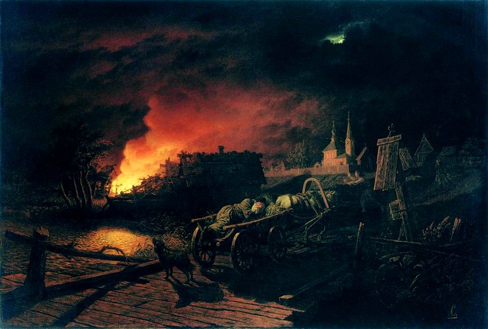 Leonid Solomatkin - Fire in the Village
