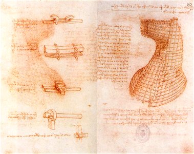 Leonardo da vinci, Double manuscript page on the Sforza monument