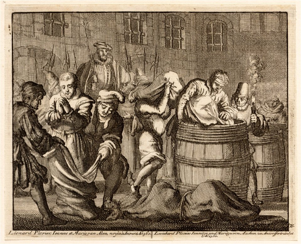 Leonhard Plovier en 2 meisjes te Antwerpen worden in vaten verdronken, objectnr A 41928