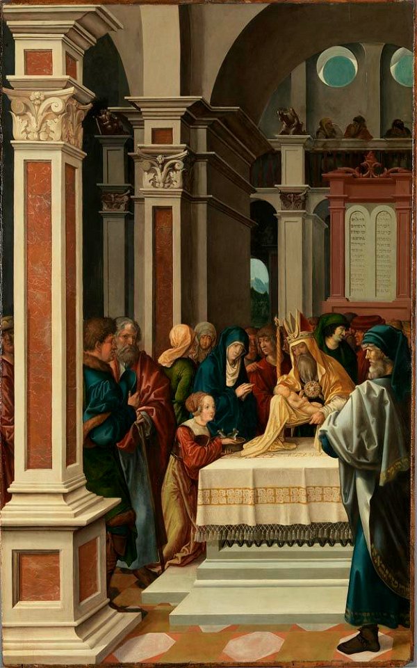 Leonhard Beck (zugeschrieben) - Darbringung Jesu im Tempel - 15870-L 2528 - Bavarian State Painting Collections