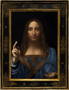 Leonardo da Vinci, Salvator Mundi, c.1500, oil on walnut (framed)