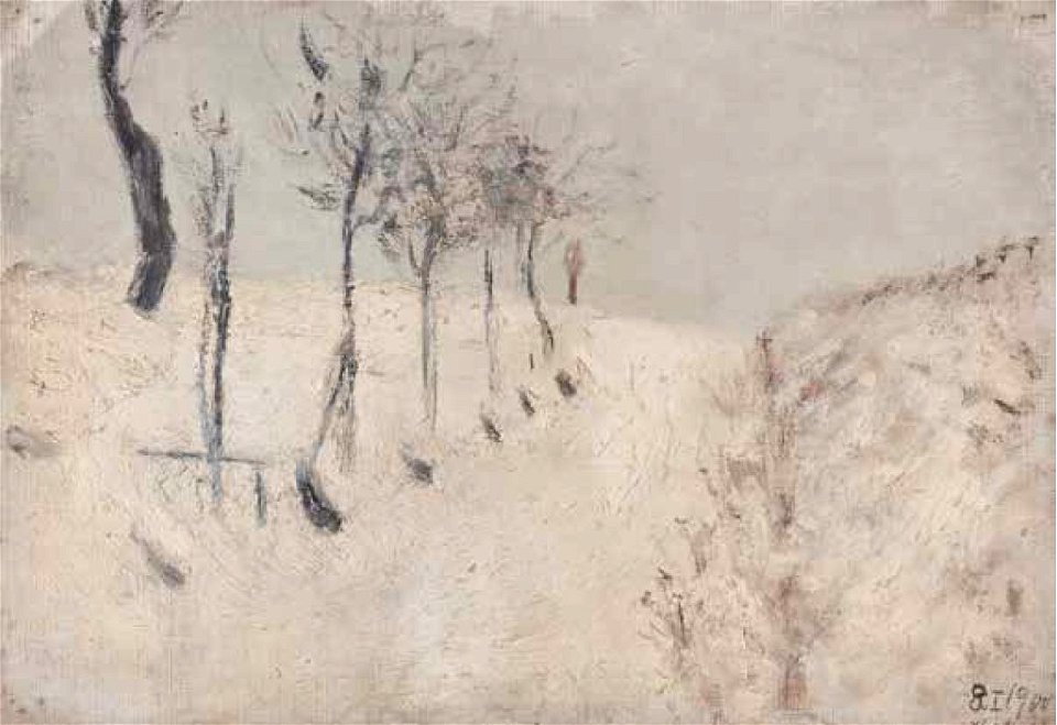 Leopold Blauensteiner VERSCHNEITE STRASSE 1900