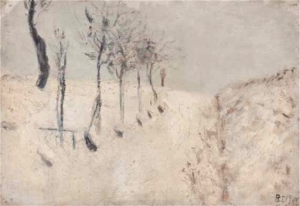 Leopold Blauensteiner VERSCHNEITE STRASSE 1900