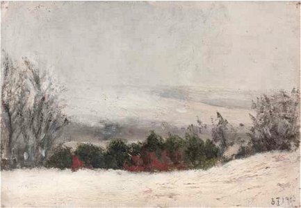 Leopold Blauensteiner WINTERLANDSCHAFT 1900