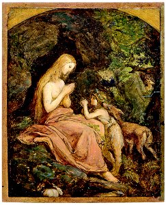 Leopold August Venus Waldlandschaft mit Genoveva und Schmerzensreich