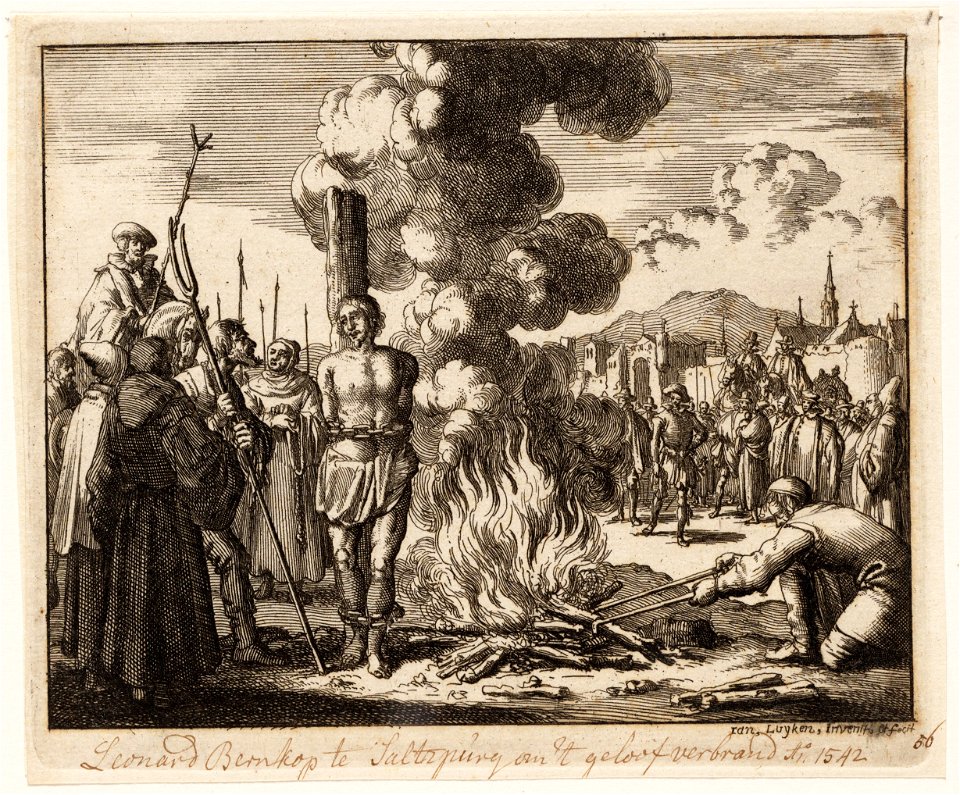Leonhard Bernkop te Salzburg langzaam verbrand, objectnr A 41885