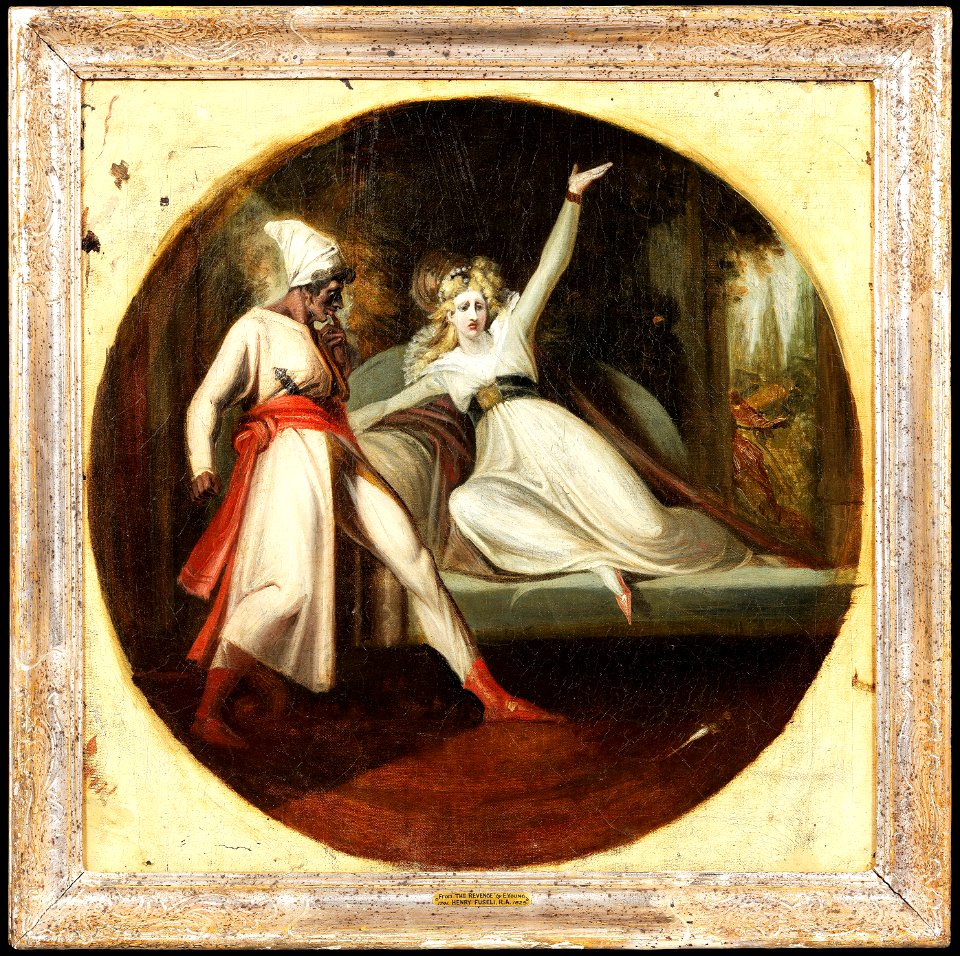 Leonore upptäcker Alonzos dolk (Johann Heinrich Füssli) - Nationalmuseum - 181034