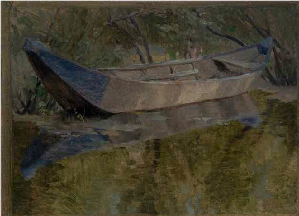 Leopold Blauensteiner BOOT IN DER AU