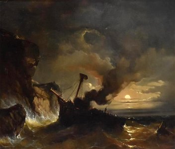 Lepoittevin--Shipwreck on Dover Coast, n.d., private collection