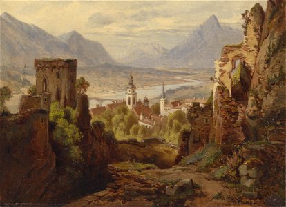 Leopold Munsch Blick auf Rattenberg am Inn