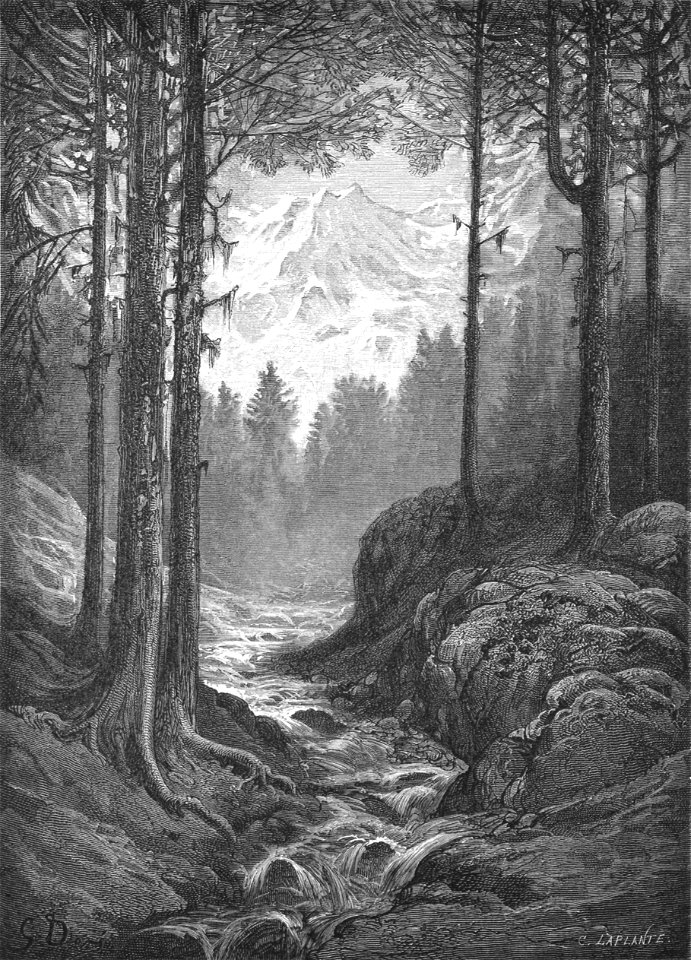 Les Alpes ; environs de Cormayeur (Savoie), par Gustave Doré