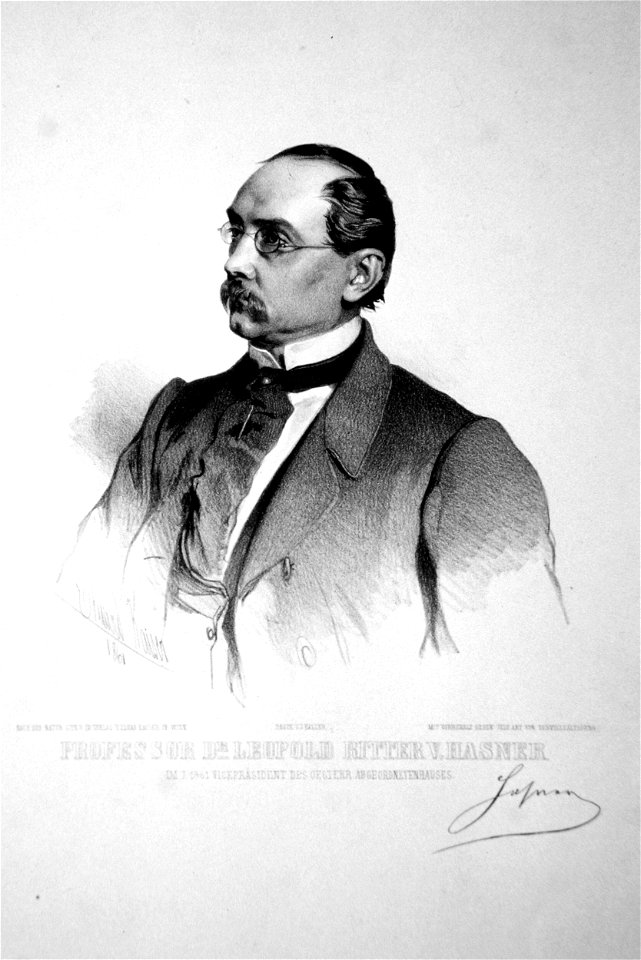 Leopold von Hasner Litho