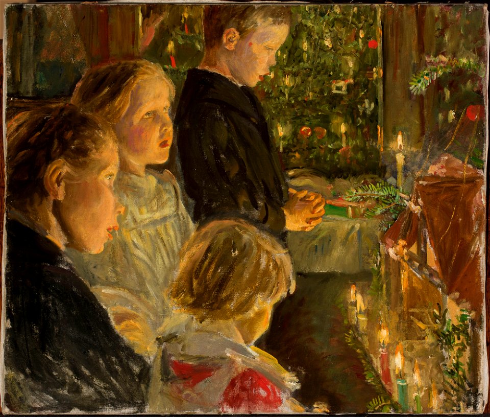 Leopold Kalckreuth - Children by the Christmas tree - 186305 - National Museum in Warsaw