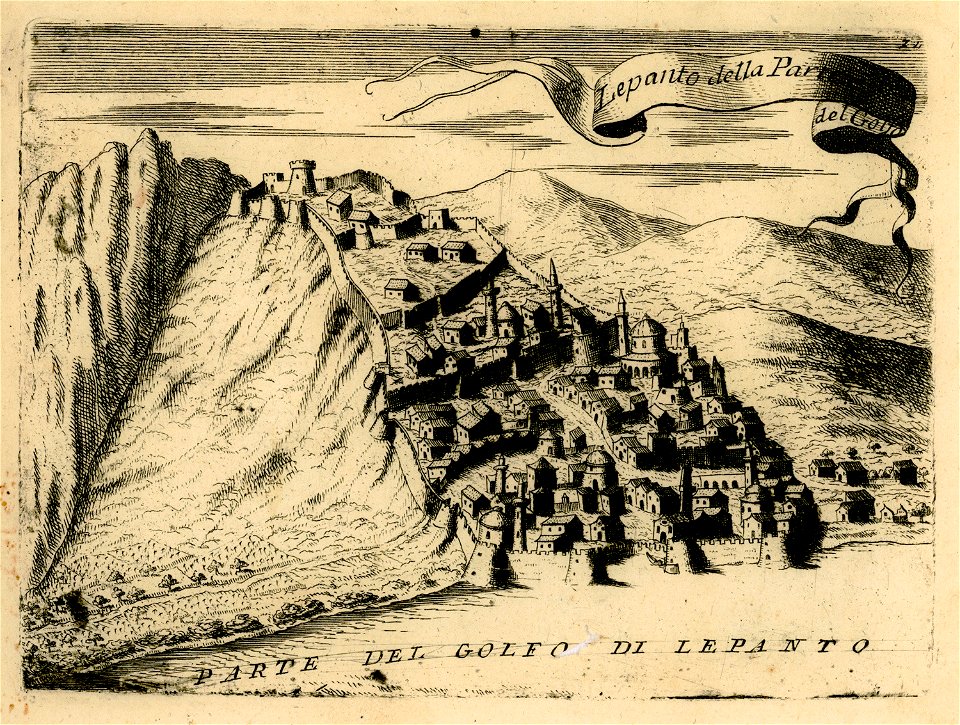 Lepanto della parte del Golfo - Coronelli Vincenzo - 1688
