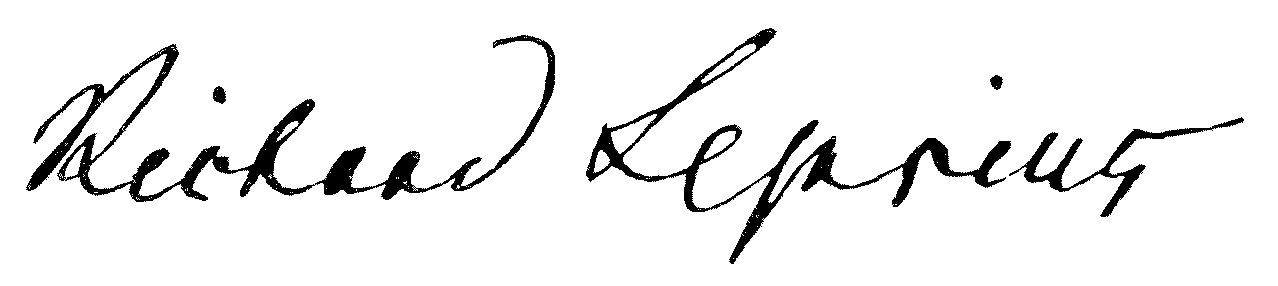 Karl Richard Lepsius - Signatur