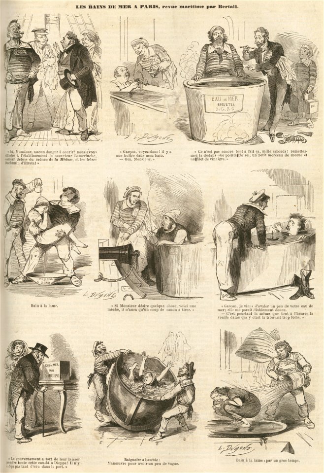 Les bains de mer à Paris; revue maritime