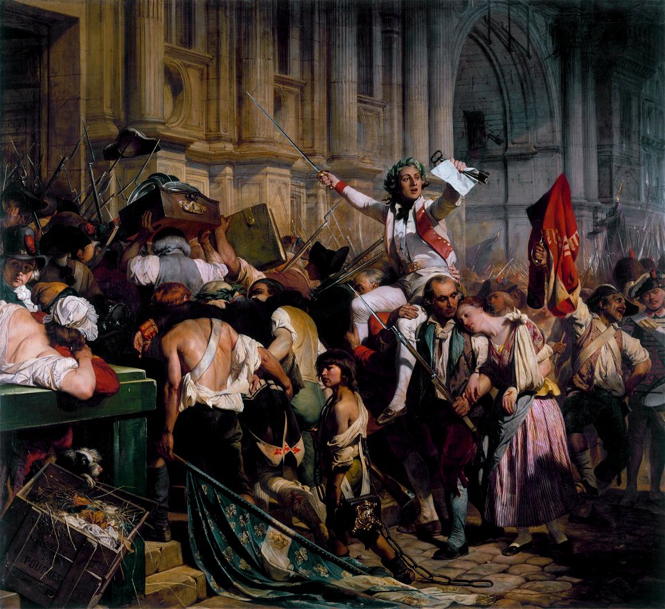 Les vainqueurs de la Bastille devant l'Hôtel de Ville, par Paul Delaroche