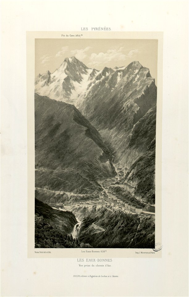 Les Eaux-Bonnes - Vue prise du chemin d'Aas - Fonds Ancely - B315556101 A PETIT 3 032