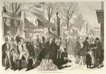 Les boulevards de Paris le jour de l'an