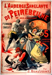 Les crimes de Peyrebeille - Lithographie de 1885 (Fonds Bibliothèque Municipale de Lyon)