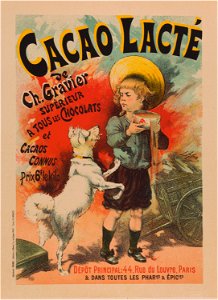 Les Maîtres de l'Affiche - 11 - Cacao lacté, de Ch. Gravier (bgw20 0305). Free illustration for personal and commercial use.