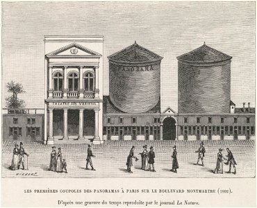 Les premières coupoles des panoramas à Paris sur le boulevard Montmartre, 1802 B
