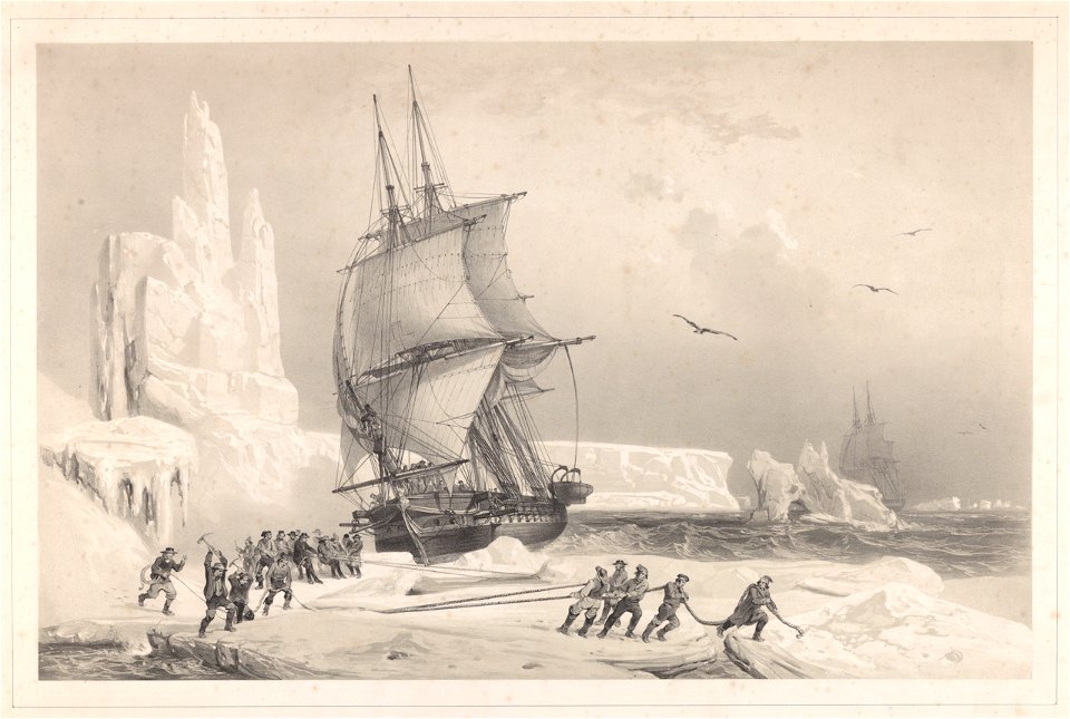 Les Corvettes l'Astrolabe et la Zelee, 9 Feby 1838 RMG PY0878