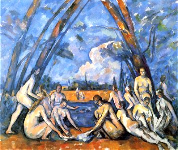 Les Grandes Baigneuses, par Paul Cézanne, Yorck. Free illustration for personal and commercial use.