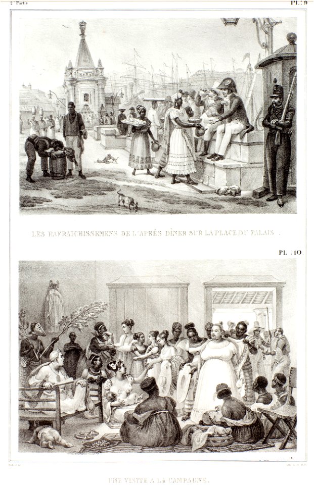 Les rafraichissemens de l´après dîner sur la place du palais, da Coleção Brasiliana Iconográfica