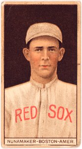 Leslie Nunamaker, Boston Red Sox, baseball card portrait LCCN2008678018