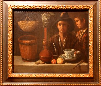 Les Jeunes marchands (avec cadre), Anonyme, Musée Goya