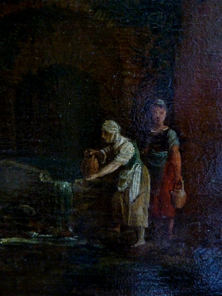 Les pèlerins d'Emmaüs by Paul Bril - fountain detail