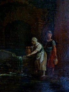 Les pèlerins d'Emmaüs by Paul Bril - fountain detail