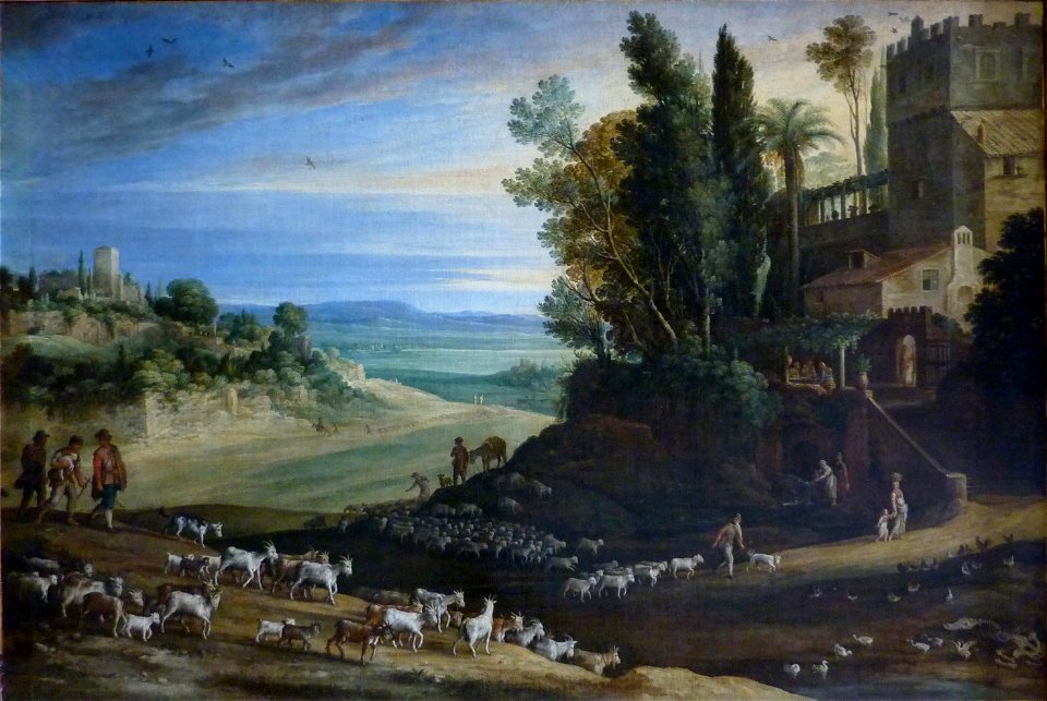 Les pèlerins d'Emmaüs by Paul Bril