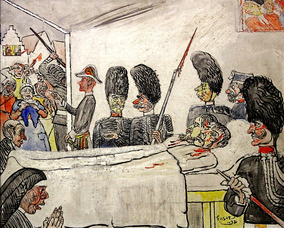 Les Gendarmes, 1892, oil and pencil on panel, 45 x 55 cm, Kunstmuseum aan Zee, Ostend