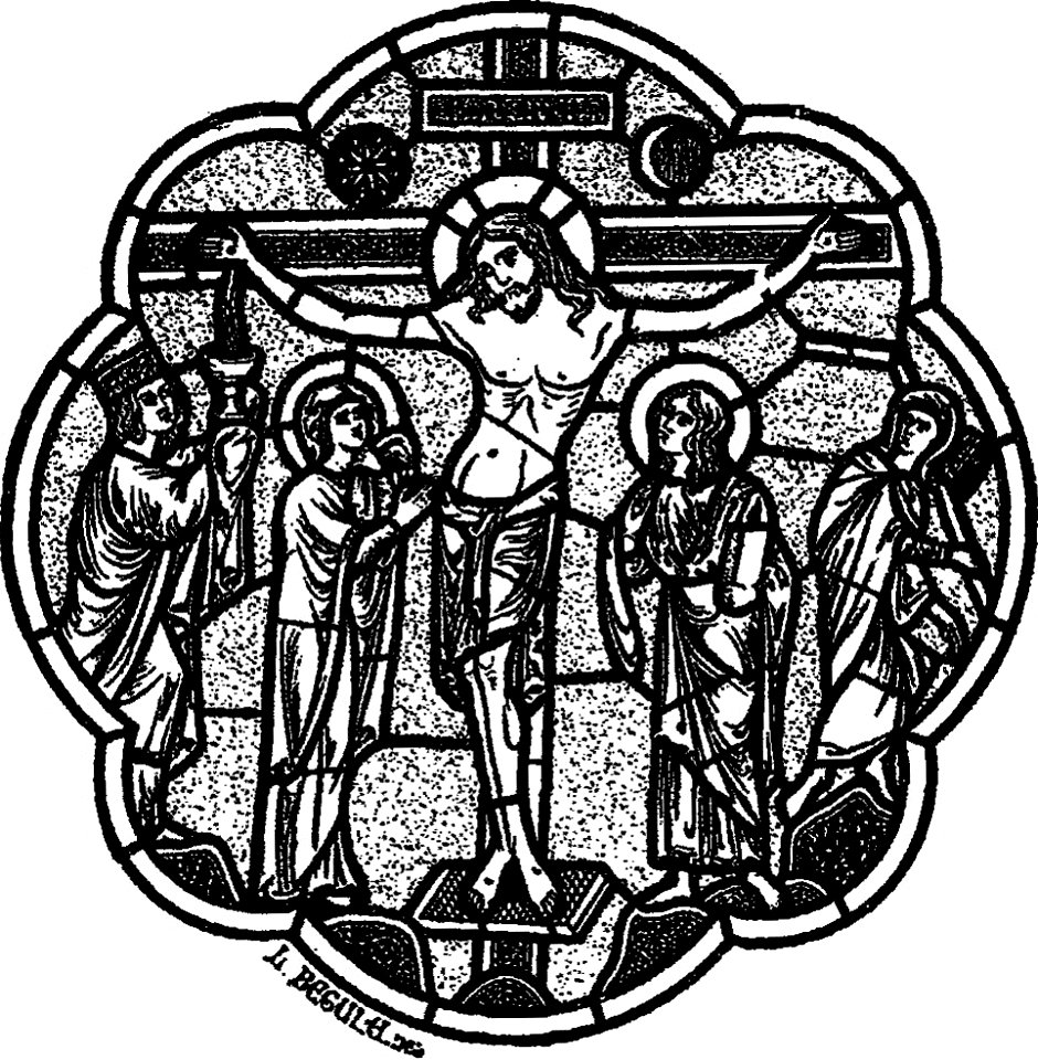 Les vitraux du Moyen âge et de la Renaissance dans la région lyonnaise - 041-3 - Cathédrale, crucifiement