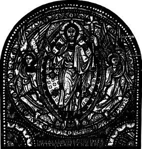 Les vitraux du Moyen âge et de la Renaissance dans la région lyonnaise - 005 - Christ en gloire