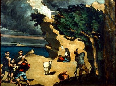 Les Voleurs et l'âne, par Paul Cézanne, FWN 612