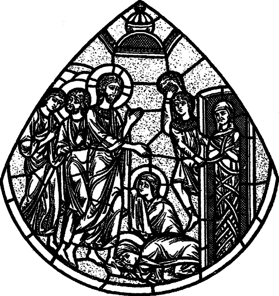 Les vitraux du Moyen âge et de la Renaissance dans la région lyonnaise - 051-2 - Cathédrale, résurrection de Lazare
