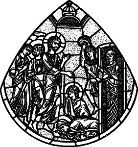 Les vitraux du Moyen âge et de la Renaissance dans la région lyonnaise - 051-2 - Cathédrale, résurrection de Lazare