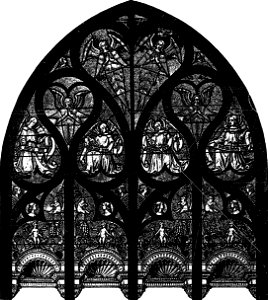 Les vitraux du Moyen âge et de la Renaissance dans la région lyonnaise - 064-3 - Cathédrale, vitrail droit des Bourbons
