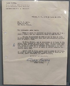 Letter concerning Portrait of Diego Rivera by Amedeo Modigliani, 1916 - Museu de Arte de São Paulo - DSC07294