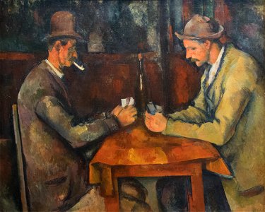 Les Joueurs de cartes - Paul Cézanne. Free illustration for personal and commercial use.