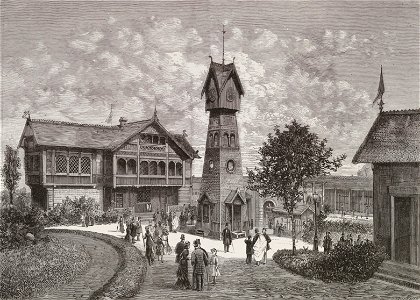 Les pavillons Suédois et Norvégiens, dans le parc du Trocadéro