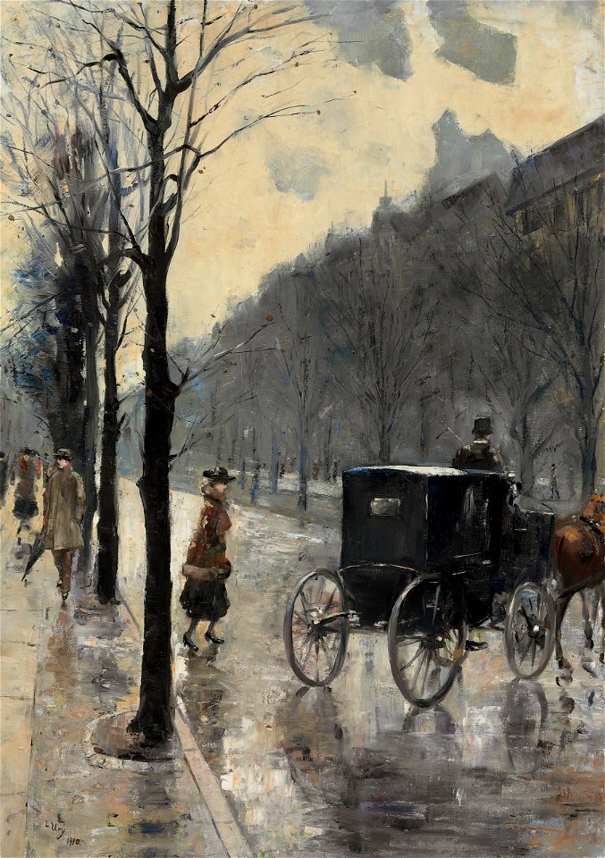 Lesser Ury - Am Kurfürstendamm (1910)