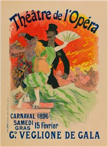 Les Maîtres de l'Affiche - 9 - Carnaval 1896. Samedi Gras 15 février. Grand Veglione de Gala (bgw20 0301). Free illustration for personal and commercial use.
