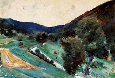 Lesser Ury - Blick in ein Tal (c.1890-99)