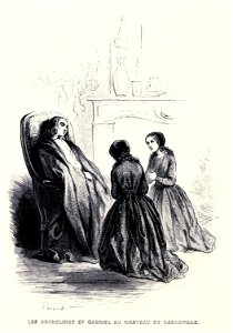 Les orphelins et Gabriel au chateau de Cardoville Gavarni