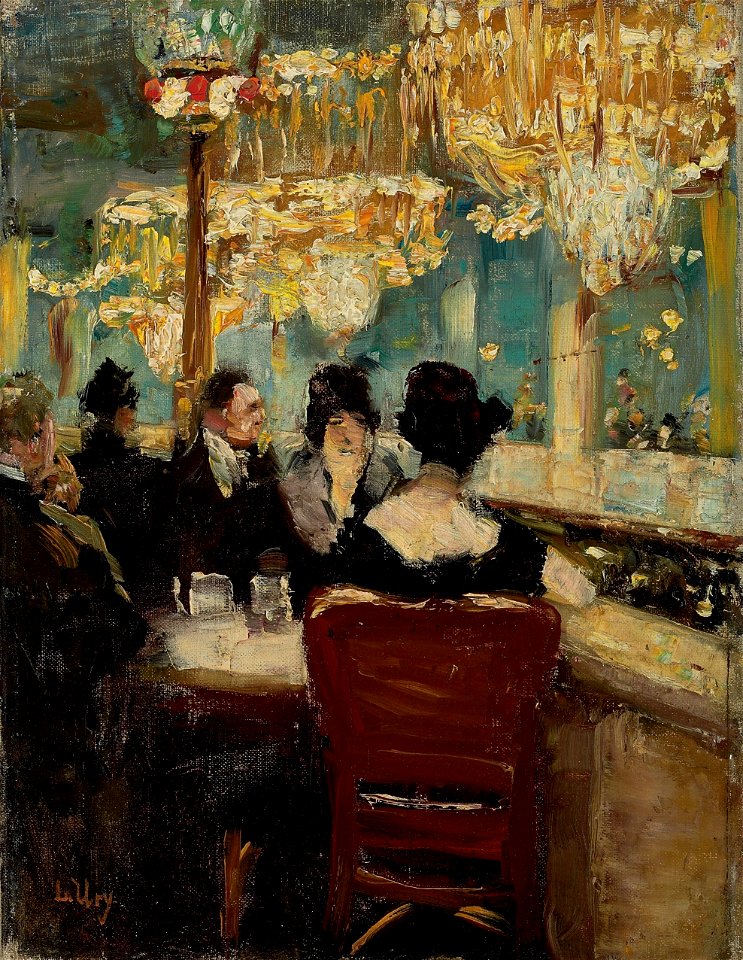 Lesser Ury - Galerie im Café Vaterland am Potsdamer Platz, Berlin (1920)